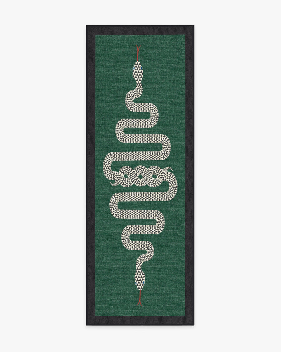 Venom — Halı, Emerald, RUNNER, beyaz zemin, 2x7