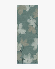 Magnolia — Halı, Turkuaz, RUNNER, beyaz zemin, 2x7