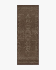 Amira — Halı, Kahverengi, RUNNER, beyaz zemin, 2x7