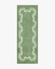 Oxbow — Halı, Botanical Yeşil, RUNNER, beyaz zemin, 2x7