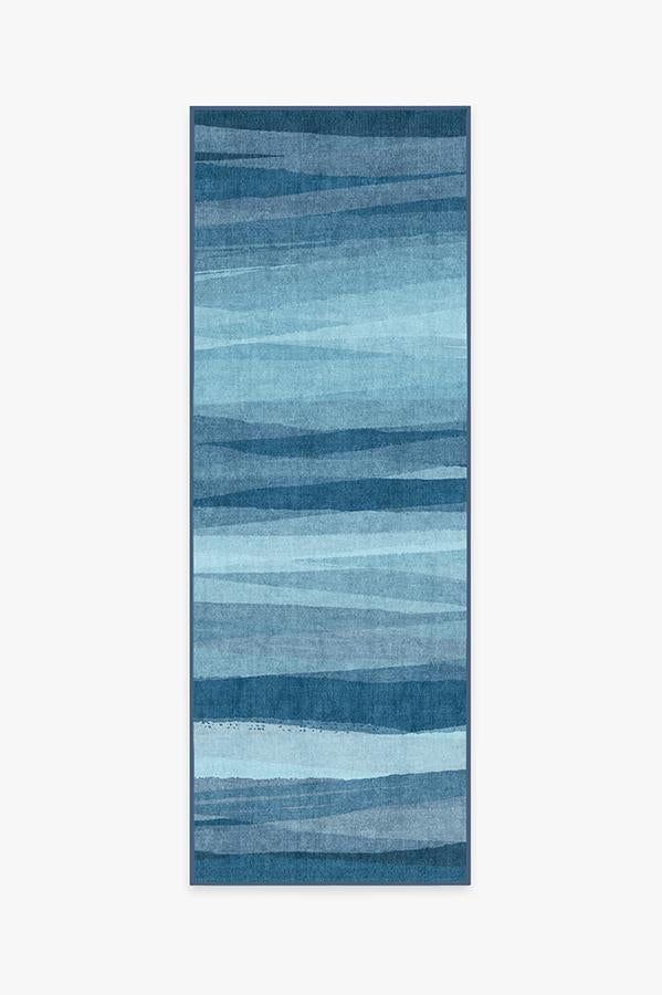 Meridian — Halı, Mavi, RUNNER, beyaz zemin, 2x7