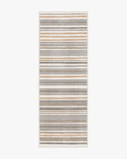 Elio Stripe — Halı, Gri Fildişi, RUNNER, beyaz zemin, 2x7