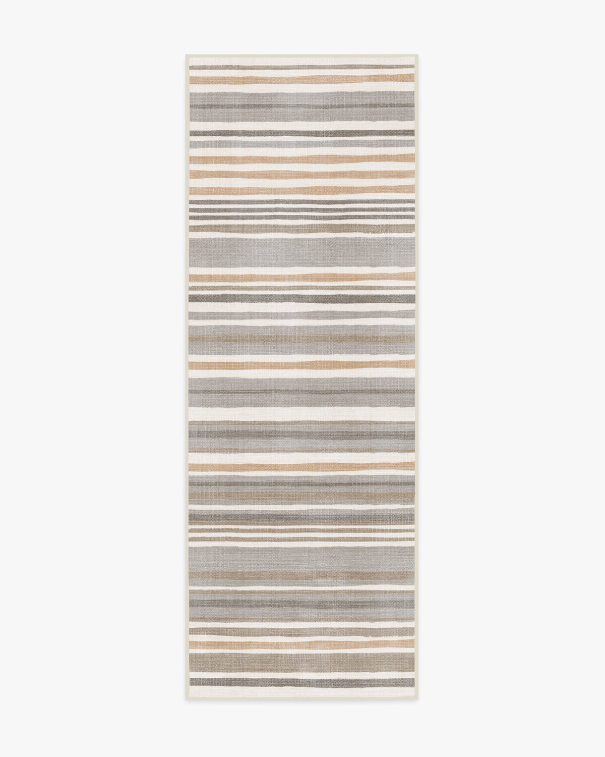 Elio Stripe — Halı, Gri Fildişi, RUNNER, beyaz zemin, 2x7