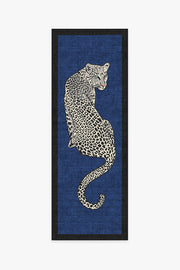 Snow Leopard — Halı, Safir, RUNNER, beyaz zemin, 2x7