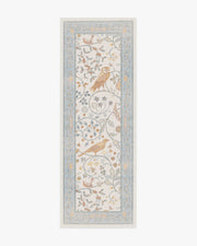 Morris And Co Newill — Halı, Fildişi Mavisi, RUNNER, beyaz zemin, 2x7