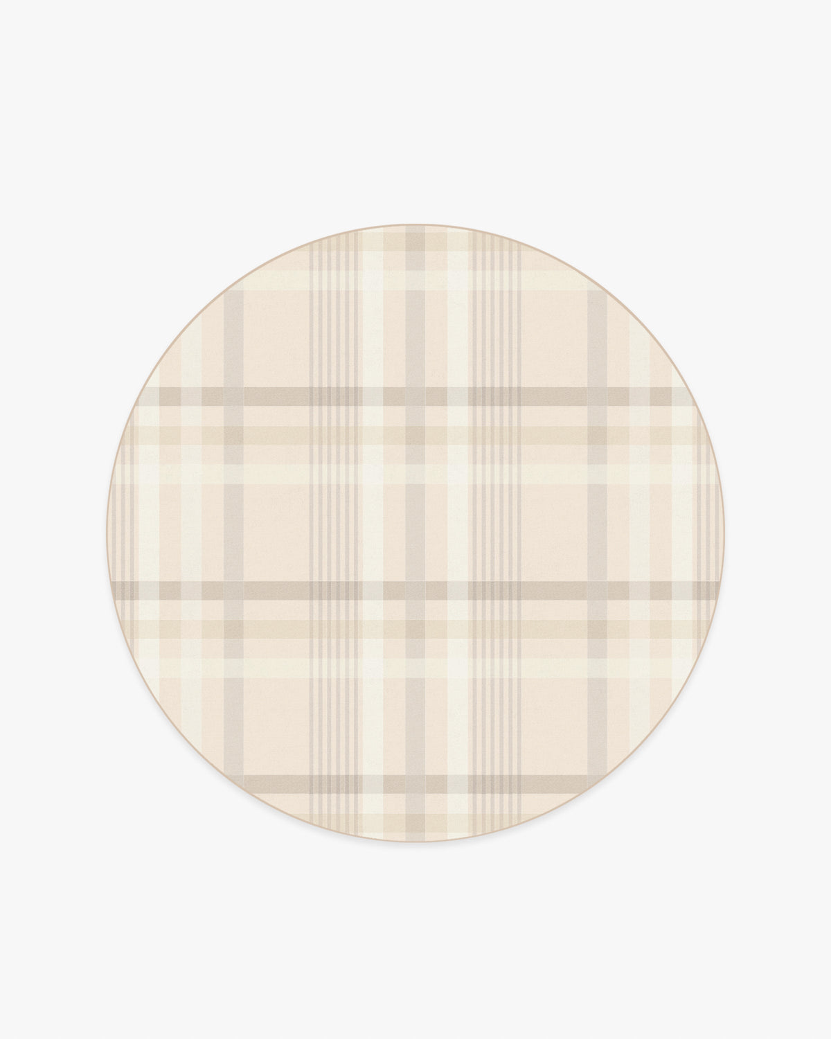 Charming Plaid — Halı, Nötr, ROUND, beyaz zemin, 6R