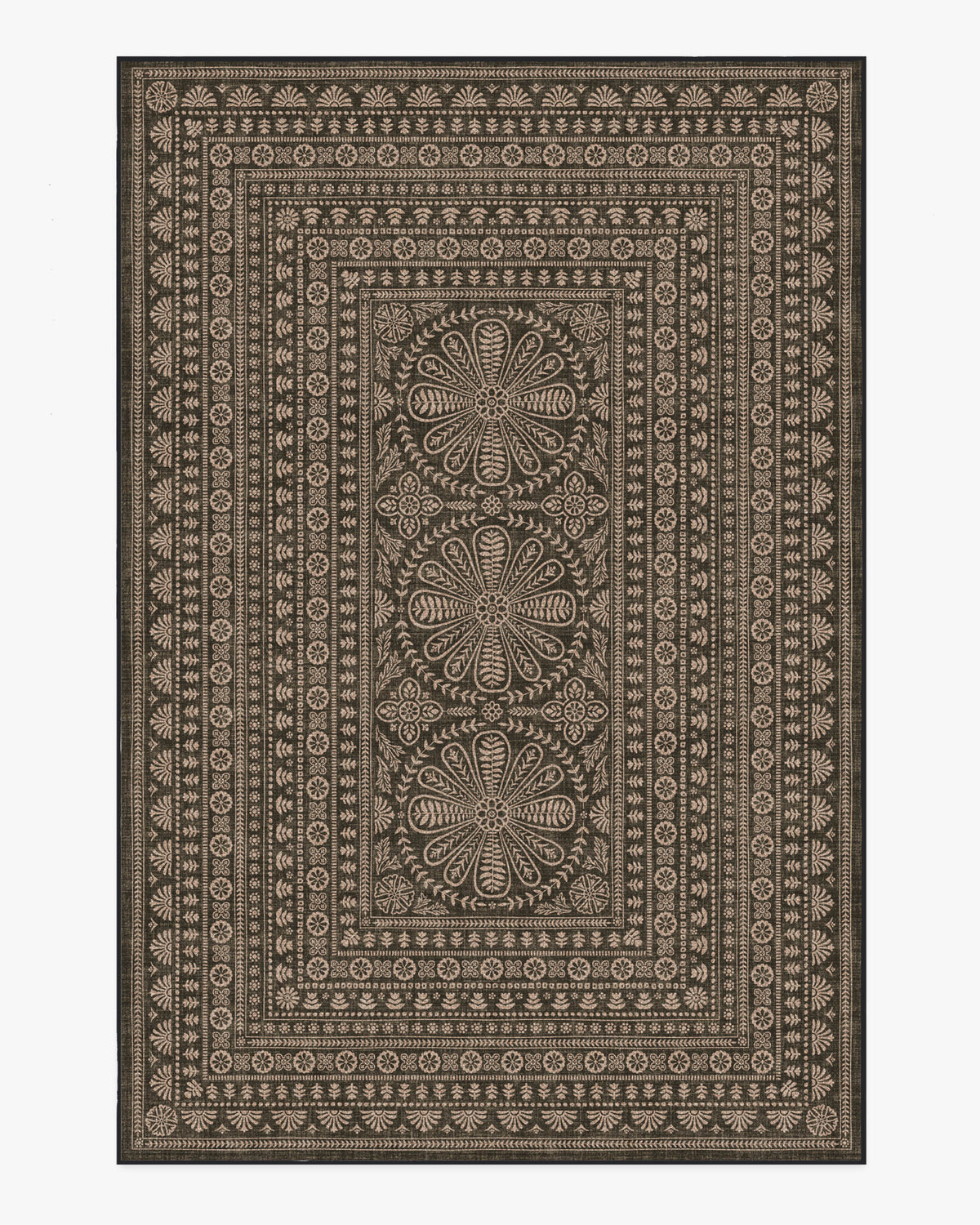 Maia — Halı, Yumuşak Siyah, AREA, beyaz zemin, 6x9