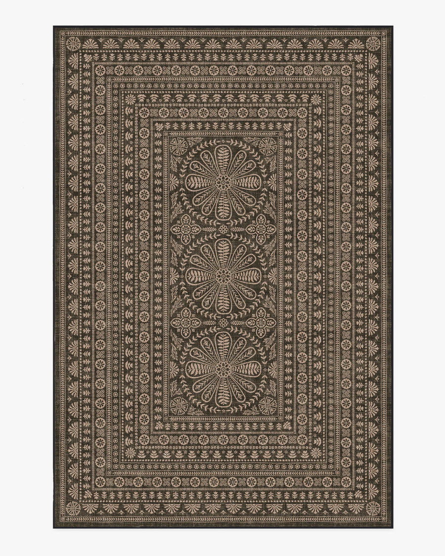 Maia — Halı, Yumuşak Siyah, AREA, beyaz zemin, 6x9