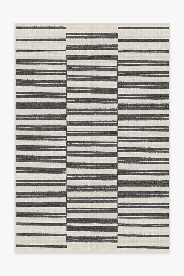 Offset Stripe — Halı, Siyah, AREA, beyaz zemin, 6x9