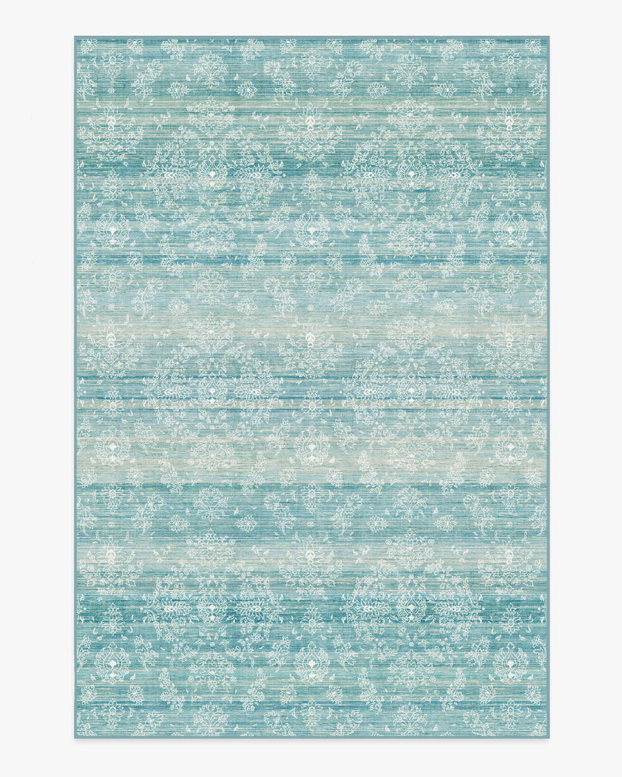 Dara — Halı, Soft Turkuaz, AREA, beyaz zemin, 6x9