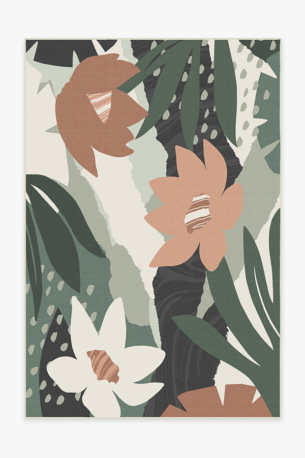 Arcadia — Halı, Floral Adaçayı Yeşil, AREA, beyaz zemin, 6x9