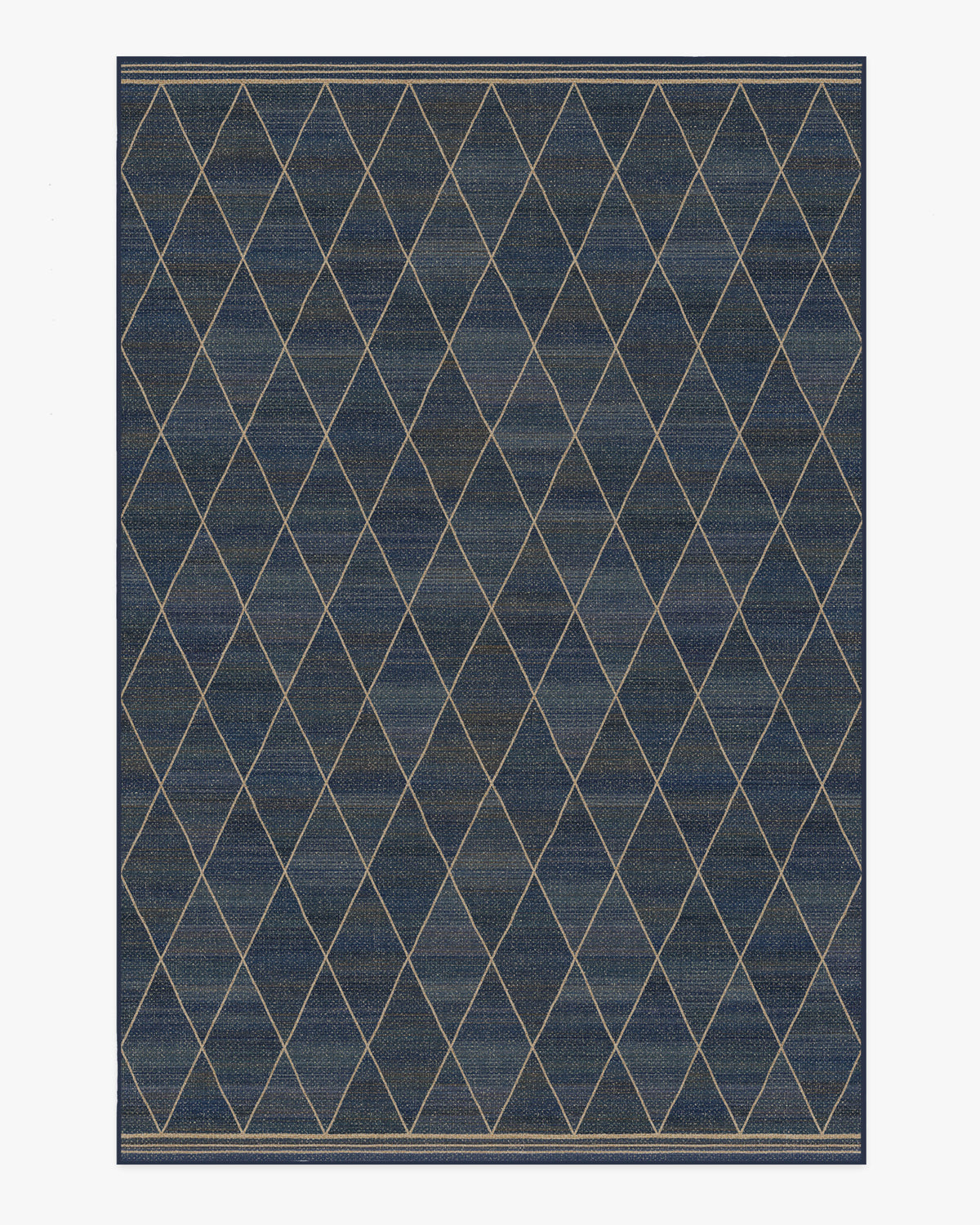 Harlequin Trellis — Halı, Doğal Lacivert, AREA, beyaz zemin, 6x9