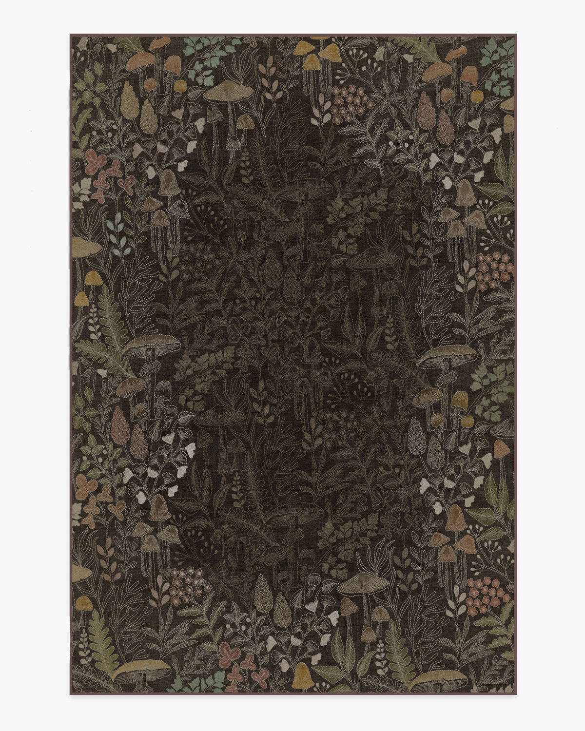 Wildwood — Halı, Kahverengi, AREA, beyaz zemin, 6x9