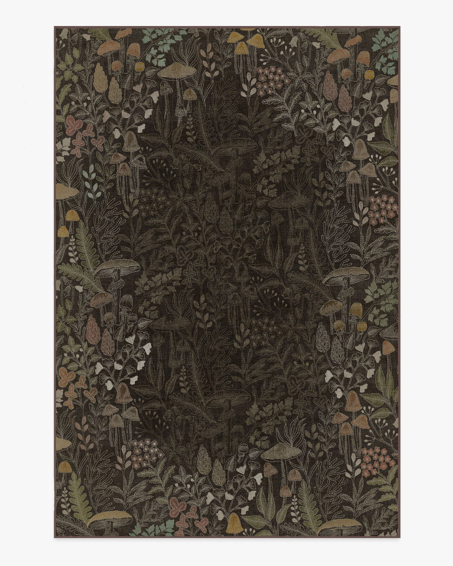 Wildwood — Halı, Kahverengi, AREA, beyaz zemin, 6x9