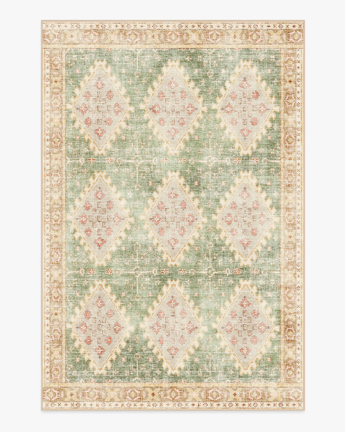 Zosia — Halı, Adaçayı Altın, AREA, beyaz zemin, 6x9