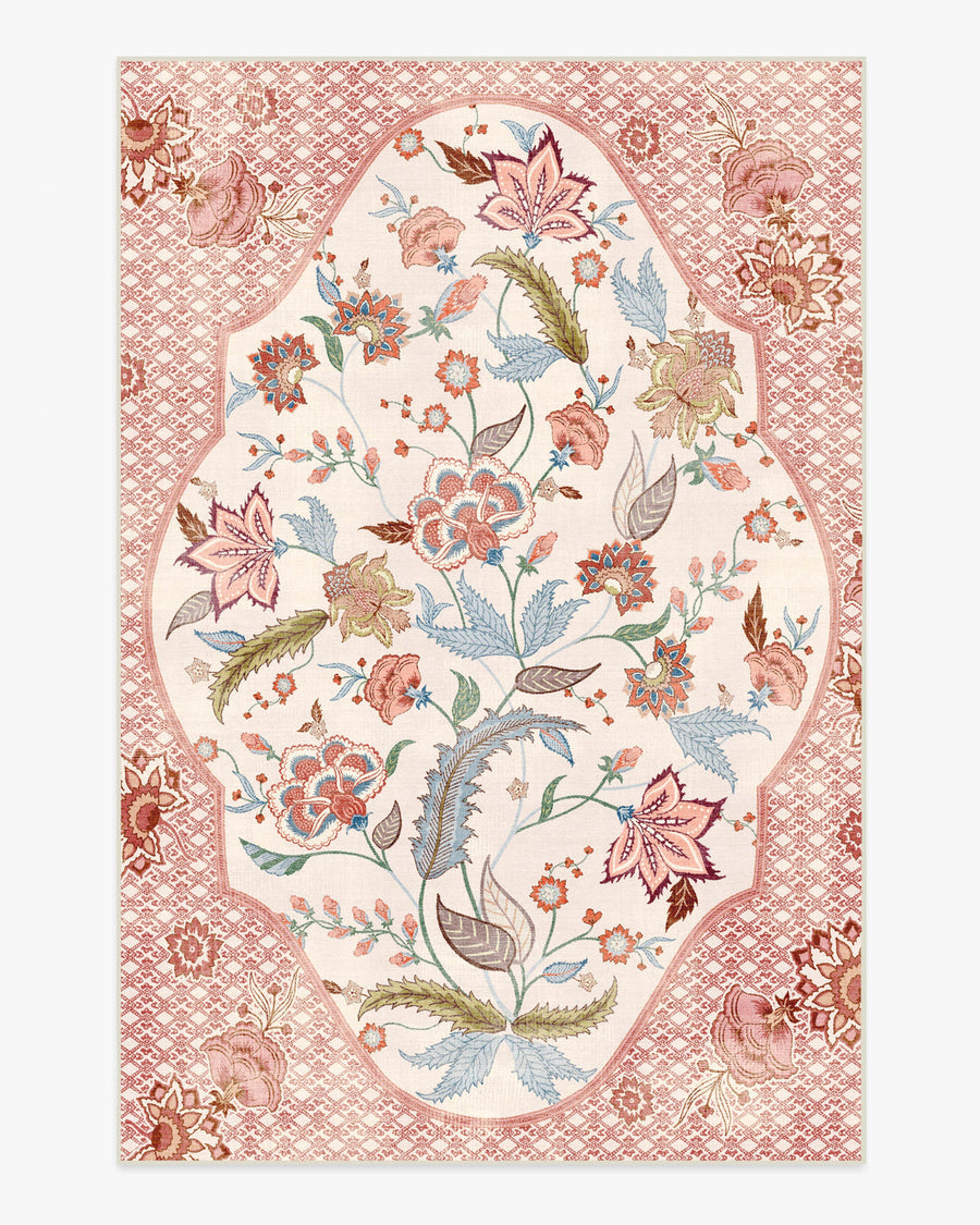 Rosalee — Halı, Kırmızı Çok Renkli, AREA, beyaz zemin, 6x9