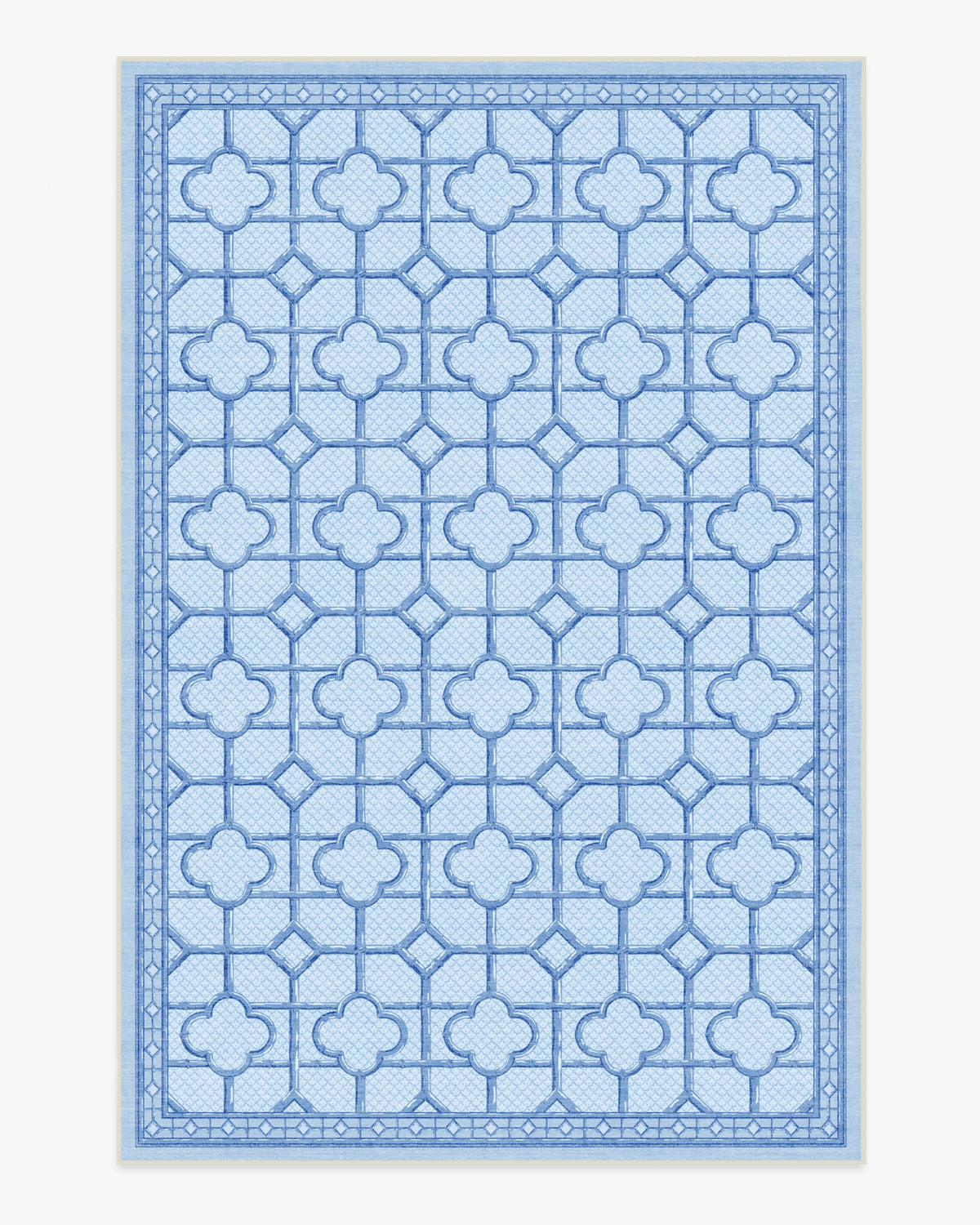 Shaded Bamboo — Halı, Mavi, AREA, beyaz zemin, 6x9