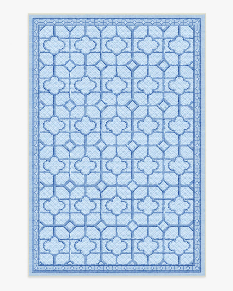 Shaded Bamboo — Halı, Mavi, AREA, beyaz zemin, 6x9