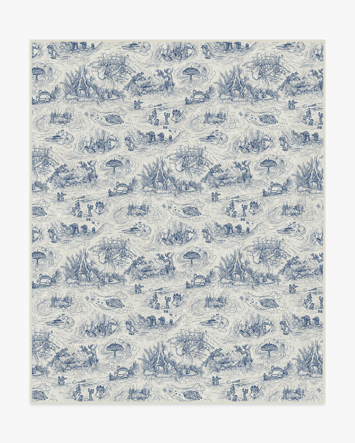 Toile — Halı, Mavi, AREA, beyaz zemin, 8x10