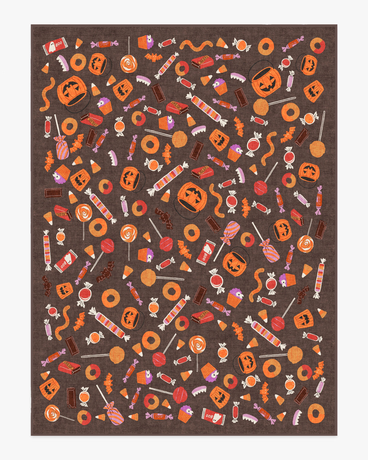 Halloween Treats — Halı, Kahverengi Çok Renkli, AREA, beyaz zemin, 9x12