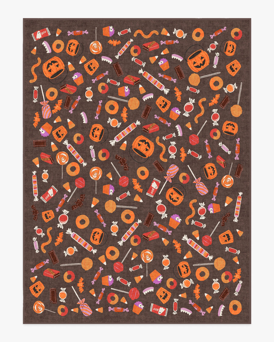 Halloween Treats — Halı, Kahverengi Çok Renkli, AREA, beyaz zemin, 9x12