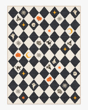Halloween Harlequin — Halı, Fildişi Antrasit, AREA, beyaz zemin, 9x12