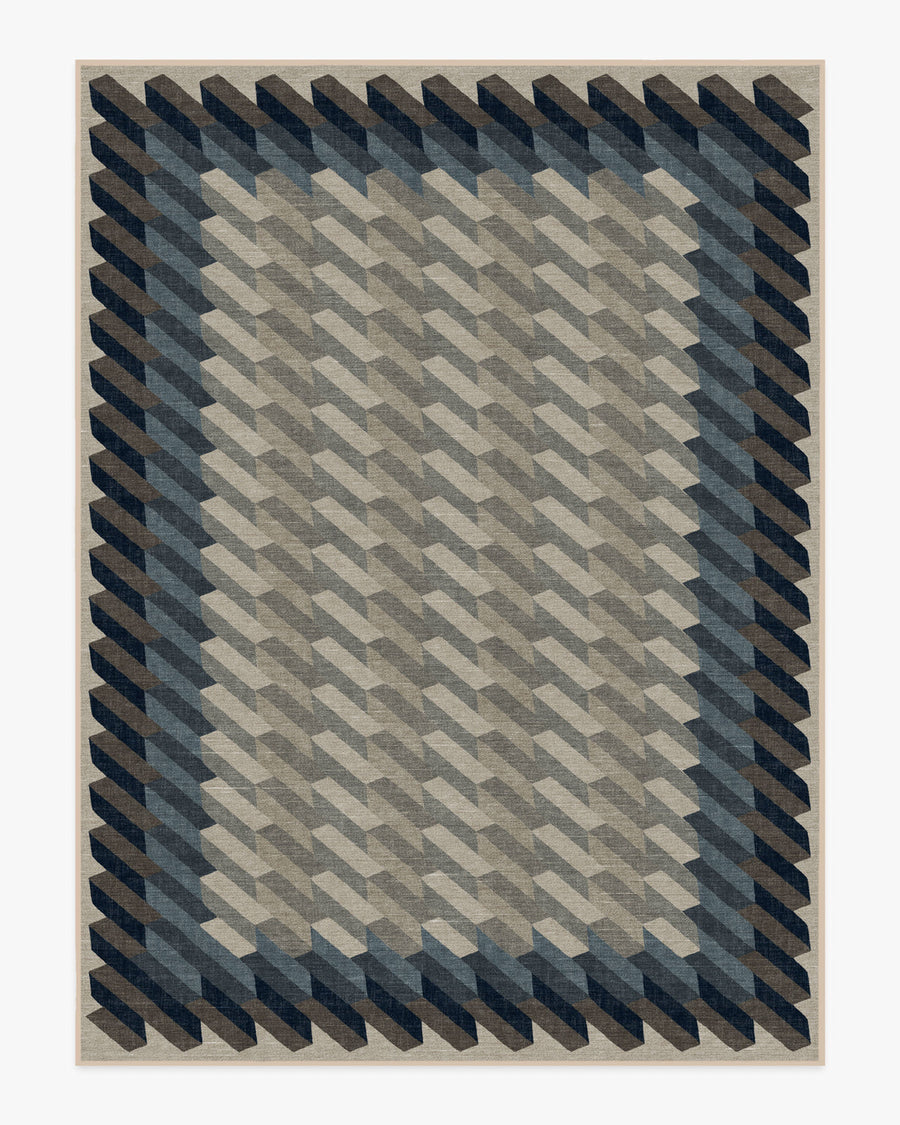 Echo — Halı, Antrasit, AREA, beyaz zemin, 9x12