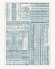 Linear Oasis — Halı, Fildişi ve Mavi, AREA, beyaz zemin, 10x14