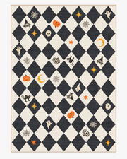 Halloween Harlequin — Halı, Fildişi Antrasit, AREA, beyaz zemin, 10x14