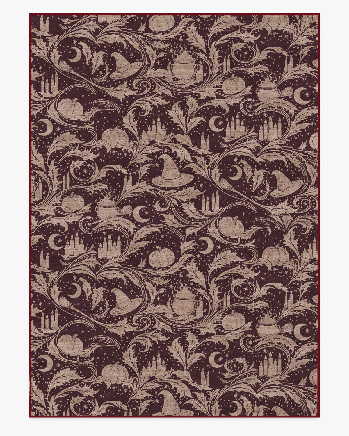 Autumn Alchemy — Halı, Bordo, AREA, beyaz zemin, 10x14