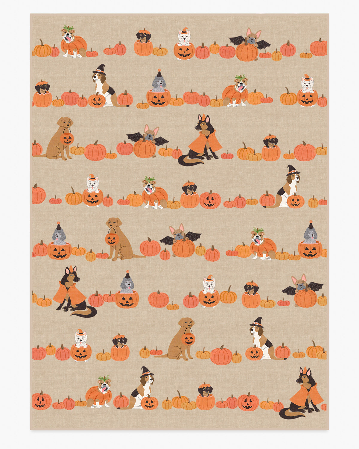 Puppy Patch — Halı, Doğal Çok Renkli, AREA, beyaz zemin, 10x14