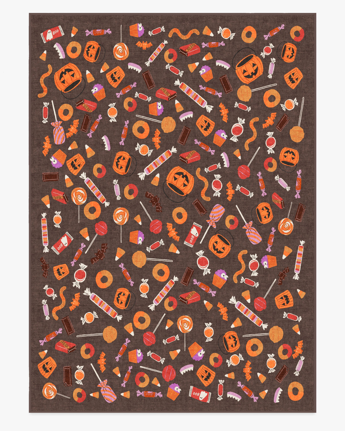 Halloween Treats — Halı, Kahverengi Çok Renkli, AREA, beyaz zemin, 10x14
