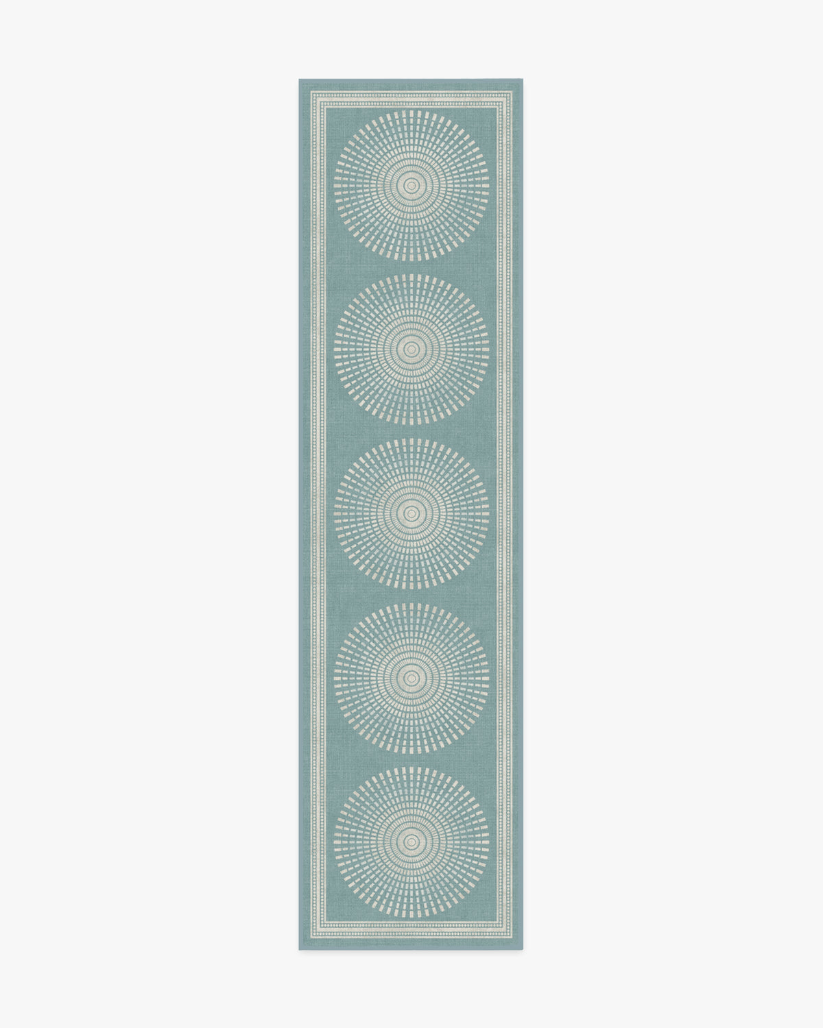 Santorini — Halı, Mavi, RUNNER, beyaz zemin, 2x10