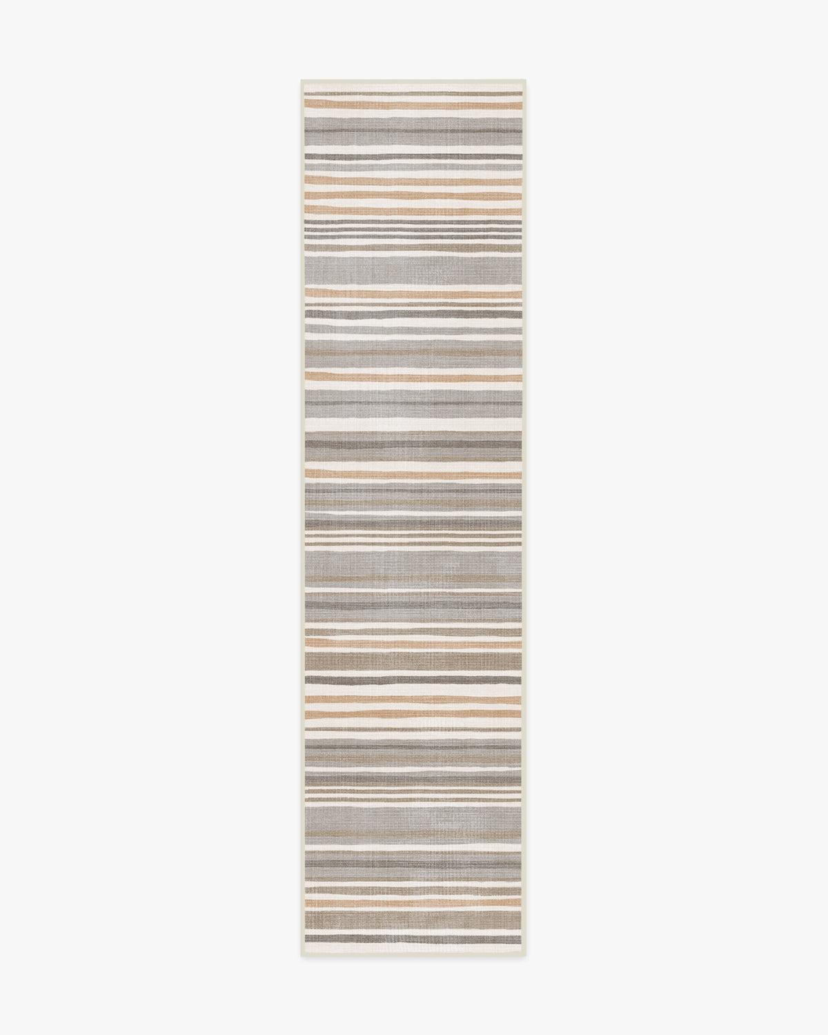 Elio Stripe — Halı, Gri Fildişi, RUNNER, beyaz zemin, 2x10
