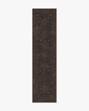 Shira — Halı, Bordeaux Kahverengi, RUNNER, beyaz zemin, 2x10