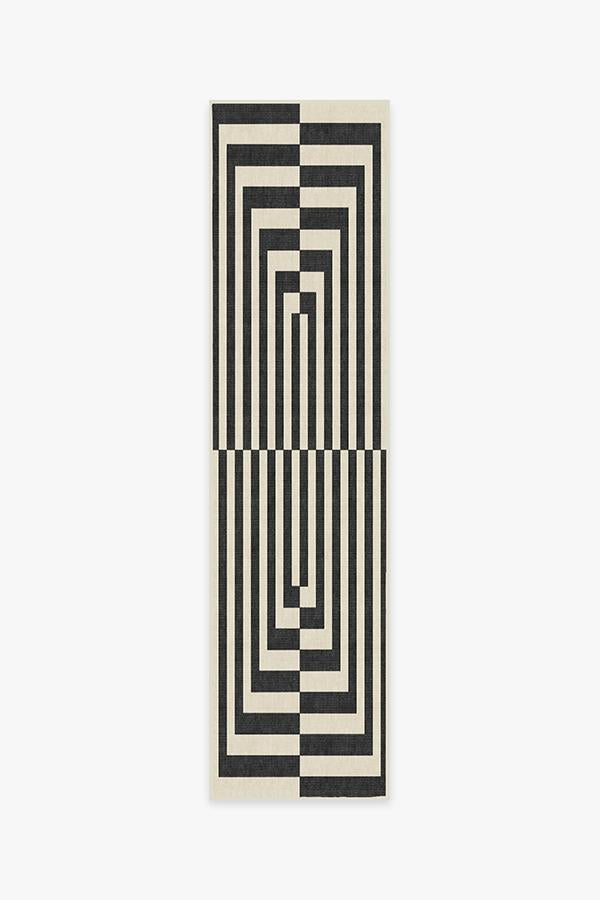 Op Art — Halı, Antrasit, RUNNER, beyaz zemin, 2x10