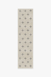Crosby Birch — Halı, Antrasit, RUNNER, beyaz zemin, 2x10
