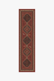 Zareen — Halı, Scarlet Kırmızı, RUNNER, beyaz zemin, 2x10