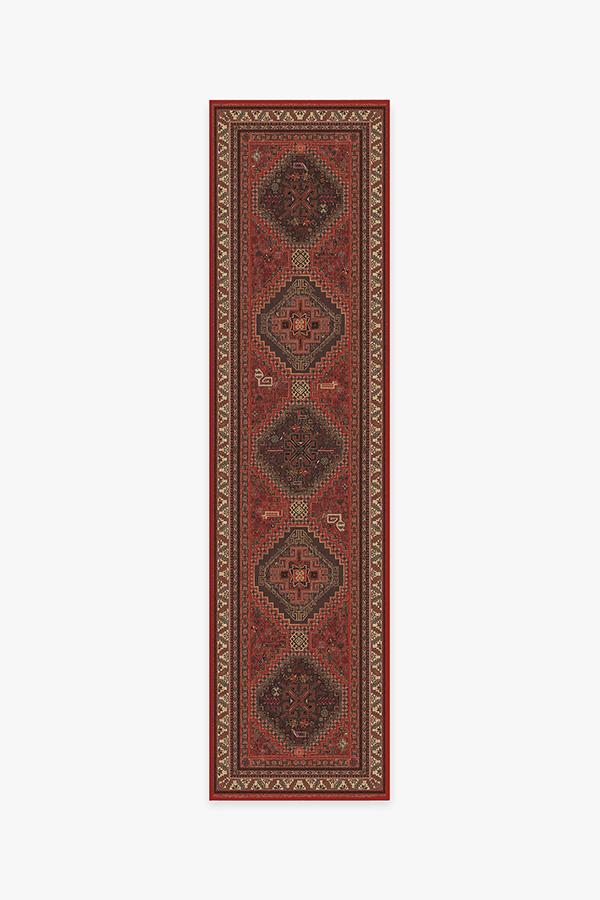 Zareen — Halı, Scarlet Kırmızı, RUNNER, beyaz zemin, 2x10