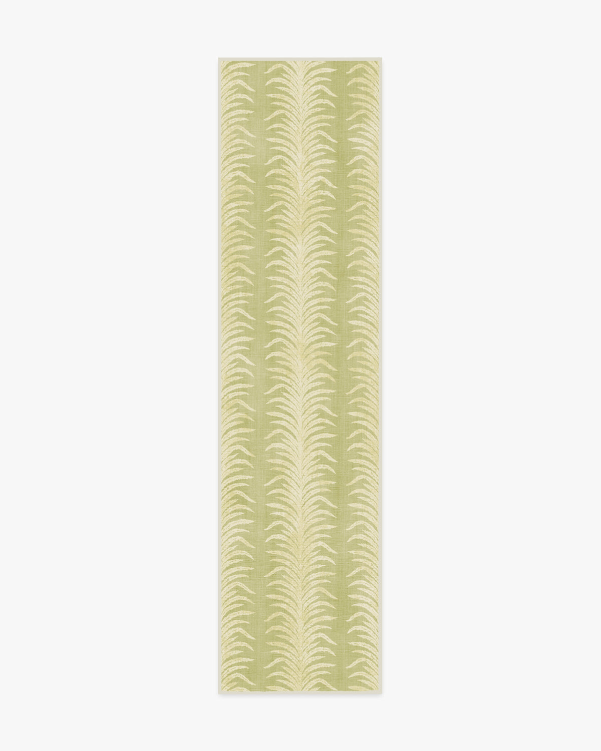 Tree Fern Matcha — Halı, Yeşil, RUNNER, beyaz zemin, 2x10