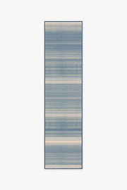 Coastal Linear Stripe — Halı, Arduvaz, RUNNER, beyaz zemin, 2x10