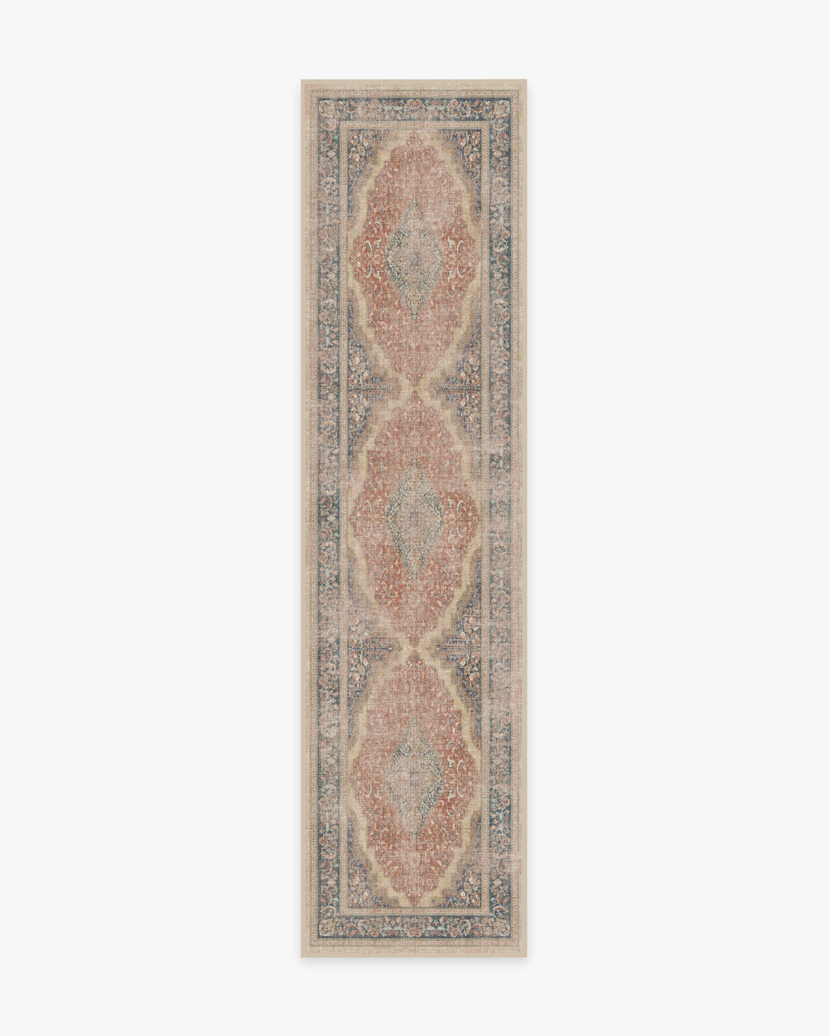Adeline — Halı, Antique Kırmızı, RUNNER, beyaz zemin, 2x10