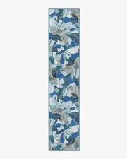 Peony Promenade — Halı, Arduvaz Mavisi, RUNNER, beyaz zemin, 2x12