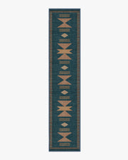 Lark — Halı, Mavi Gül, RUNNER, beyaz zemin, 2x12