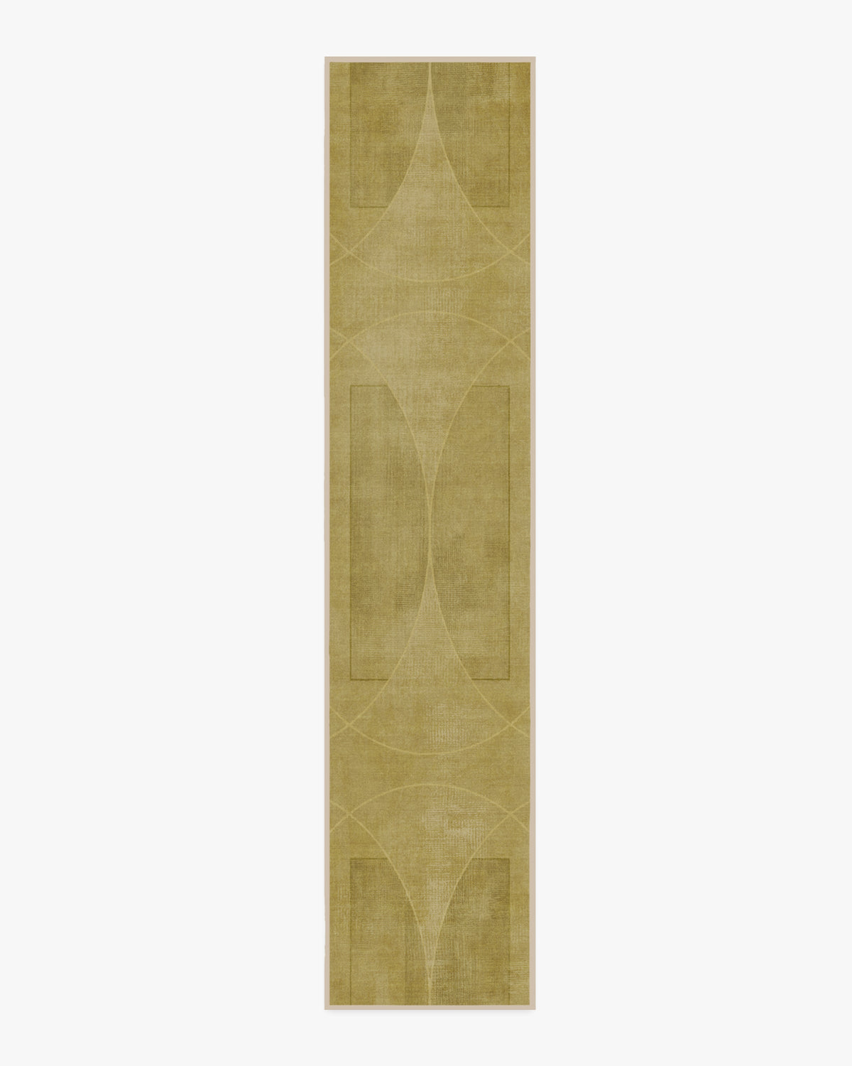 Ayla — Halı, Altın, RUNNER, beyaz zemin, 2x12