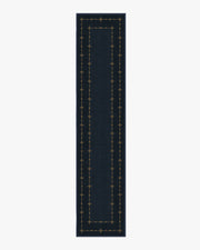 Sparkle Border — Halı, Koyu Lacivert, RUNNER, beyaz zemin, 2x12
