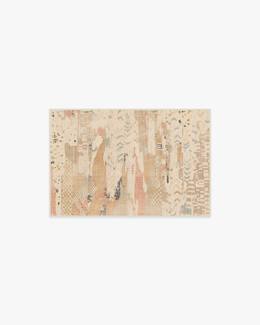 Gaia — Halı, Fildişi Çok Renkli, AREA, beyaz zemin, 2x3