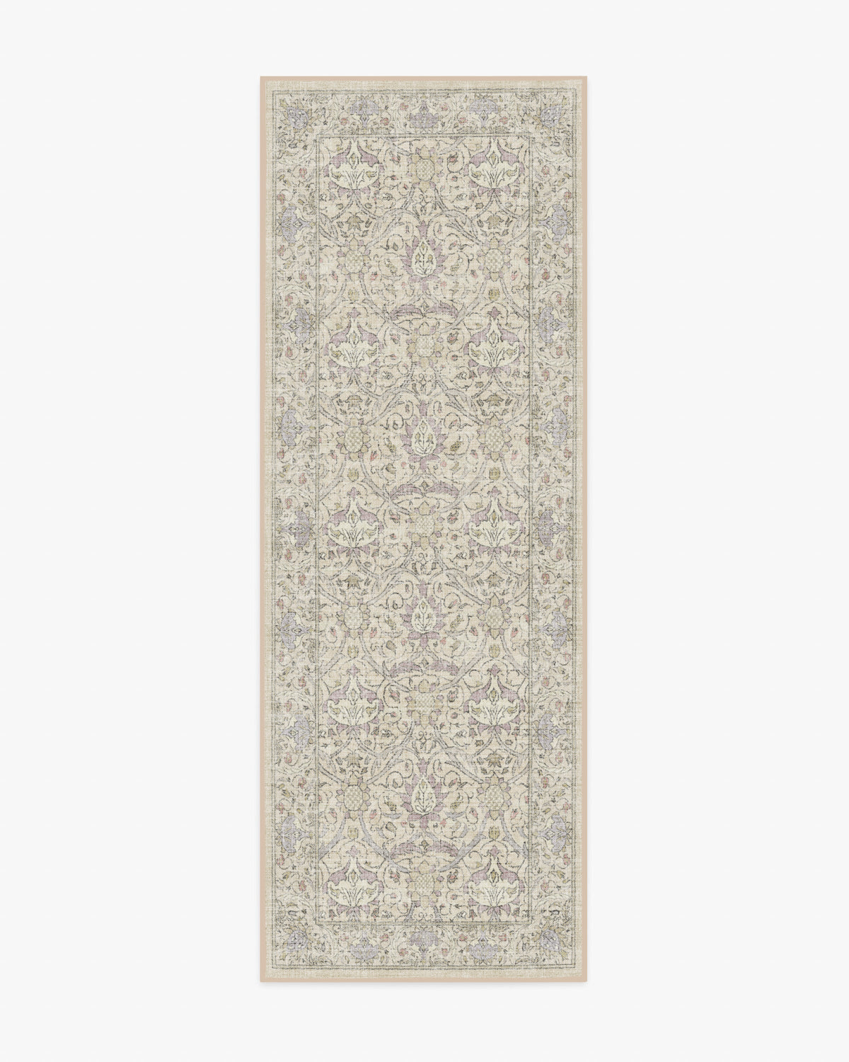 Morris And Co Montreal — Halı, Bej Lilac, RUNNER, beyaz zemin, 2x7