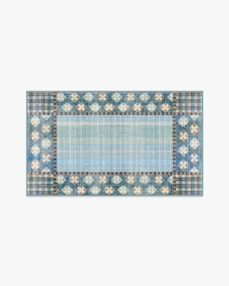 Rowley — Halı, Mavi, AREA, beyaz zemin, 3x5