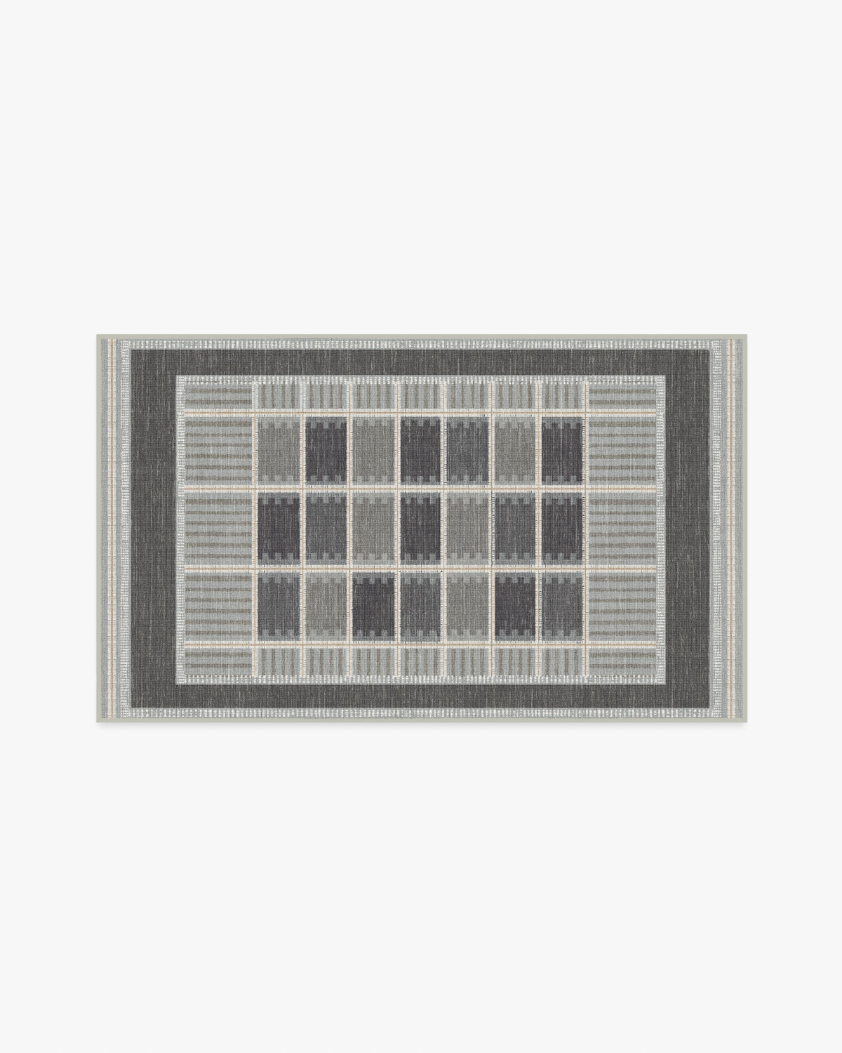 Agnes — Halı, Antrasit, AREA, beyaz zemin, 3x5